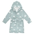thumbnail image 1 of FORMRS Niños Bathrobe Unisex Hooded Robe Soft Plush Pajamas Sleepwear, Size 2-3T, Simple Sheep Pattern, 1 of 7