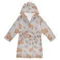 thumbnail image 1 of FORMRS Niños Bathrobe Unisex Hooded Robe Soft Plush Pajamas Sleepwear, Size 4-6T, Cartoon Bear, 1 of 7