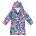 thumbnail image 1 of FORMRS Niños Bathrobe Unisex Hooded Robe Soft Plush Pajamas Sleepwear, Size 4-6T, Colorful Starfish, 1 of 7