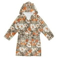 thumbnail image 1 of FORMRS Niños Bathrobe Unisex Hooded Robe Soft Plush Pajamas Sleepwear, Size 4-6T, Rustic Floral, 1 of 7