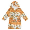 thumbnail image 1 of FORMRS Niños Bathrobe Unisex Hooded Robe Soft Plush Pajamas Sleepwear, Size 4-6T, Sunny Floral, 1 of 7