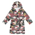 thumbnail image 1 of FORMRS Kids Bathrobe Unisex Hooded Robe Toddler Pajamas Sleepwear, Size 7-9T, Black Lucky Cat, 1 of 7