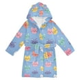 thumbnail image 1 of FORMRS Niños Bathrobe Unisex Hooded Robe Soft Plush Pajamas Sleepwear, Size 7-9T, Blue Cartoon Cat Pattern, 1 of 7