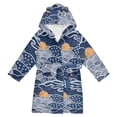 thumbnail image 1 of FORMRS Kids Bathrobe Unisex Hooded Robe Toddler Pajamas Sleepwear, Size 7-9T, Blue Night Sky, 1 of 7