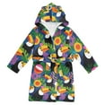 thumbnail image 1 of FORMRS Niños Bathrobe Unisex Hooded Robe Soft Plush Pajamas Sleepwear, Size 7-9T, Colorful Toucans Pattern, 1 of 7