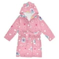 thumbnail image 1 of FORMRS Niños Bathrobe Unisex Hooded Robe Soft Plush Pajamas Sleepwear, Size 7-9T, Love Connection, 1 of 7