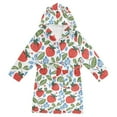 thumbnail image 1 of FORMRS Niños Bathrobe Unisex Hooded Robe Soft Plush Pajamas Sleepwear, Size 7-9T, Vibrant Strawberries, 1 of 7