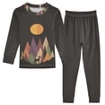 thumbnail image 1 of FORMRS Long Sleeve Top and Pants Pajama Set for Niños 2-Piece Sleepwear, Sizes 18M-8Y, Abstract Mountain, 1 of 6