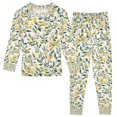 thumbnail image 1 of FORMRS Long Sleeve Top and Pants Pajama Set for Niños 2-Piece Sleepwear, Sizes 18M-8Y, Autumn Greenery, 1 of 6
