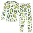 thumbnail image 1 of FORMRS Long Sleeve Top and Pants Pajama Set for Niños 2-Piece Sleepwear, Sizes 18M-8Y, Avocado, 1 of 6
