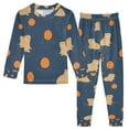 thumbnail image 1 of FORMRS Long Sleeve Top and Pants Pajama Set for Niños 2-Piece Sleepwear, Sizes 18M-8Y, Blue Capybaras, 1 of 6