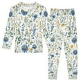 thumbnail image 1 of FORMRS Long Sleeve Top and Pants Pajama Set for Niños 2-Piece Sleepwear, Sizes 18M-8Y, Blue Floral, 1 of 6