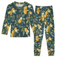 thumbnail image 1 of FORMRS Kids Pajama Set Cotton Long Sleeve Top and Pants 2-Piece Lounge Sleepwear, Sizes 18M-8Y, Blue Lemons, 1 of 6