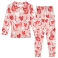 thumbnail image 1 of FORMRS Long Sleeve Top and Pants Pajama Set for Niños 2-Piece Sleepwear, Sizes 18M-8Y, Bunnies and Hearts, 1 of 6