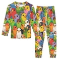 thumbnail image 1 of FORMRS Long Sleeve Top and Pants Pajama Set for Niños 2-Piece Sleepwear, Sizes 18M-8Y, Cartoon Birds Pattern, 1 of 6