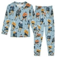 thumbnail image 1 of FORMRS Long Sleeve Top and Pants Pajama Set for Niños 2-Piece Sleepwear, Sizes 18M-8Y, Cartoon Hockey Pattern, 1 of 6