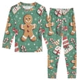 thumbnail image 1 of FORMRS Long Sleeve Top and Pants Pajama Set for Niños 2-Piece Sleepwear, Sizes 18M-8Y, Christmas Gingerbread, 1 of 6