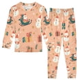 thumbnail image 1 of FORMRS Long Sleeve Top and Pants Pajama Set for Niños 2-Piece Sleepwear, Sizes 18M-8Y, Christmas Santa, 1 of 6