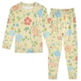 thumbnail image 1 of FORMRS Long Sleeve Top and Pants Pajama Set for Niños 2-Piece Sleepwear, Sizes 18M-8Y, Colorful Flower, 1 of 6
