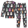 thumbnail image 1 of FORMRS Long Sleeve Top and Pants Pajama Set for Niños 2-Piece Sleepwear, Sizes 18M-8Y, Colorful Halloween Ghost, 1 of 6