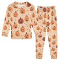 thumbnail image 1 of FORMRS Long Sleeve Top and Pants Pajama Set for Niños 2-Piece Sleepwear, Sizes 18M-8Y, Colorful Halloween Pumpkin Pattern, 1 of 6