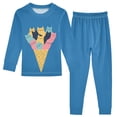 thumbnail image 1 of FORMRS Long Sleeve Top and Pants Pajama Set for Niños 2-Piece Sleepwear, Sizes 18M-8Y, Colorful Ice Cream Cat, 1 of 6