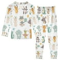 thumbnail image 1 of FORMRS Long Sleeve Top and Pants Pajama Set for Niños 2-Piece Sleepwear, Sizes 18M-8Y, Cute Animal, 1 of 6