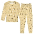 thumbnail image 1 of FORMRS Long Sleeve Top and Pants Pajama Set for Niños 2-Piece Sleepwear, Sizes 18M-8Y, Cute Bee Pattern, 1 of 6