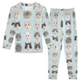thumbnail image 1 of FORMRS Toddler Unisex Long Sleeve Top and Pants Pajama Set 2-Piece Sleepwear, Sizes 18M-8Y, Cute Cat Faces, 1 of 6
