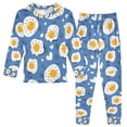 thumbnail image 1 of FORMRS Long Sleeve Top and Pants Pajama Set for Niños 2-Piece Sleepwear, Sizes 18M-8Y, Cute Fried Eggs, 1 of 6