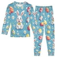 thumbnail image 1 of FORMRS Long Sleeve Top and Pants Pajama Set for Niños 2-Piece Sleepwear, Sizes 18M-8Y, Easter Bunny Pattern, 1 of 6