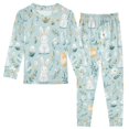 thumbnail image 1 of FORMRS Toddler Unisex Long Sleeve Top and Pants Pajama Set 2-Piece Sleepwear, Sizes 18M-8Y, Floral Easter, 1 of 6