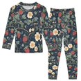 thumbnail image 1 of FORMRS Toddler Unisex Long Sleeve Top and Pants Pajama Set 2-Piece Sleepwear, Sizes 18M-8Y, Floral Raspberry Pattern, 1 of 6