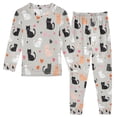 thumbnail image 1 of FORMRS Long Sleeve Top and Pants Pajama Set for Niños 2-Piece Sleepwear, Sizes 18M-8Y, Gray Cartoon Pattern, 1 of 6