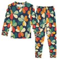 thumbnail image 1 of FORMRS Long Sleeve Top and Pants Pajama Set for Niños 2-Piece Sleepwear, Sizes 18M-8Y, Green Clover Pattern, 1 of 6
