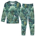 thumbnail image 1 of FORMRS Kids Pajama Set Cotton Long Sleeve Top and Pants 2-Piece Lounge Sleepwear, Sizes 18M-8Y, Green Forest Pattern, 1 of 6