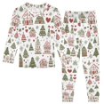 thumbnail image 1 of FORMRS Long Sleeve Top and Pants Pajama Set for Niños 2-Piece Sleepwear, Sizes 18M-8Y, Green Nordic Christmas, 1 of 6