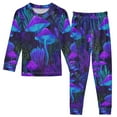thumbnail image 1 of FORMRS Long Sleeve Top and Pants Pajama Set for Niños 2-Piece Sleepwear, Sizes 18M-8Y, Night Mushrooms Pattern, 1 of 6