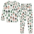 thumbnail image 1 of FORMRS Long Sleeve Top and Pants Pajama Set for Niños 2-Piece Sleepwear, Sizes 18M-8Y, Orange Christmas House, 1 of 6