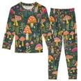 thumbnail image 1 of FORMRS Long Sleeve Top and Pants Pajama Set for Niños 2-Piece Sleepwear, Sizes 18M-8Y, Orange Mushroom, 1 of 6