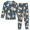 thumbnail image 1 of FORMRS Long Sleeve Top and Pants Pajama Set for Niños 2-Piece Sleepwear, Sizes 18M-8Y, Oranges Pattern, 1 of 6