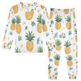 thumbnail image 1 of FORMRS Long Sleeve Top and Pants Pajama Set for Niños 2-Piece Sleepwear, Sizes 18M-8Y, Pineapple, 1 of 6