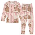 thumbnail image 1 of FORMRS Long Sleeve Top and Pants Pajama Set for Niños 2-Piece Sleepwear, Sizes 18M-8Y, Pink Candy House, 1 of 6