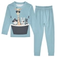 thumbnail image 1 of FORMRS Long Sleeve Top and Pants Pajama Set for Niños 2-Piece Sleepwear, Sizes 18M-8Y, Pirate Animals, 1 of 6