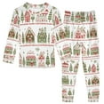 thumbnail image 1 of FORMRS Long Sleeve Top and Pants Pajama Set for Niños 2-Piece Sleepwear, Sizes 18M-8Y, Red Christmas House, 1 of 6