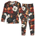 thumbnail image 1 of FORMRS Long Sleeve Top and Pants Pajama Set for Niños 2-Piece Sleepwear, Sizes 18M-8Y, Red Flowers Pattern, 1 of 6