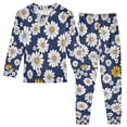 thumbnail image 1 of FORMRS Long Sleeve Top and Pants Pajama Set for Niños 2-Piece Sleepwear, Sizes 18M-8Y, Retro Daisy Pattern, 1 of 6