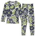 thumbnail image 1 of FORMRS Long Sleeve Top and Pants Pajama Set for Niños 2-Piece Sleepwear, Sizes 18M-8Y, Retro Floral Pattern, 1 of 6