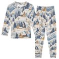 thumbnail image 1 of FORMRS Long Sleeve Top and Pants Pajama Set for Niños 2-Piece Sleepwear, Sizes 18M-8Y, Snowy Winter, 1 of 6