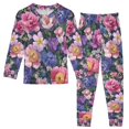 thumbnail image 1 of FORMRS Long Sleeve Top and Pants Pajama Set for Niños 2-Piece Sleepwear, Sizes 18M-8Y, Soft Pinks Flowers, 1 of 6